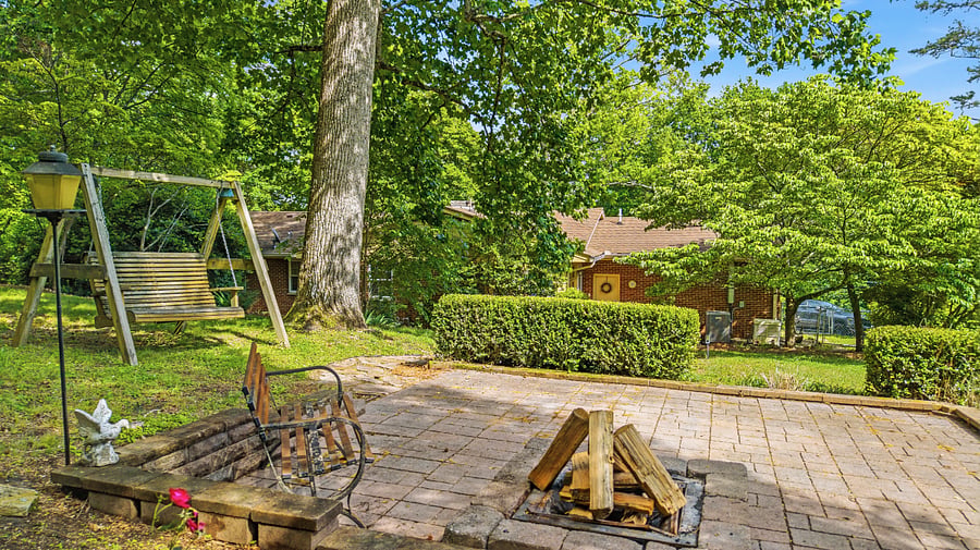 Firepit and upper patio