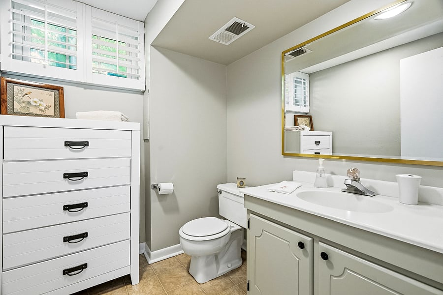 Lower level Half Bath next to 4th Bedroom