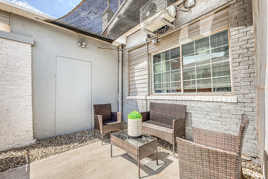 Private outdoor patio