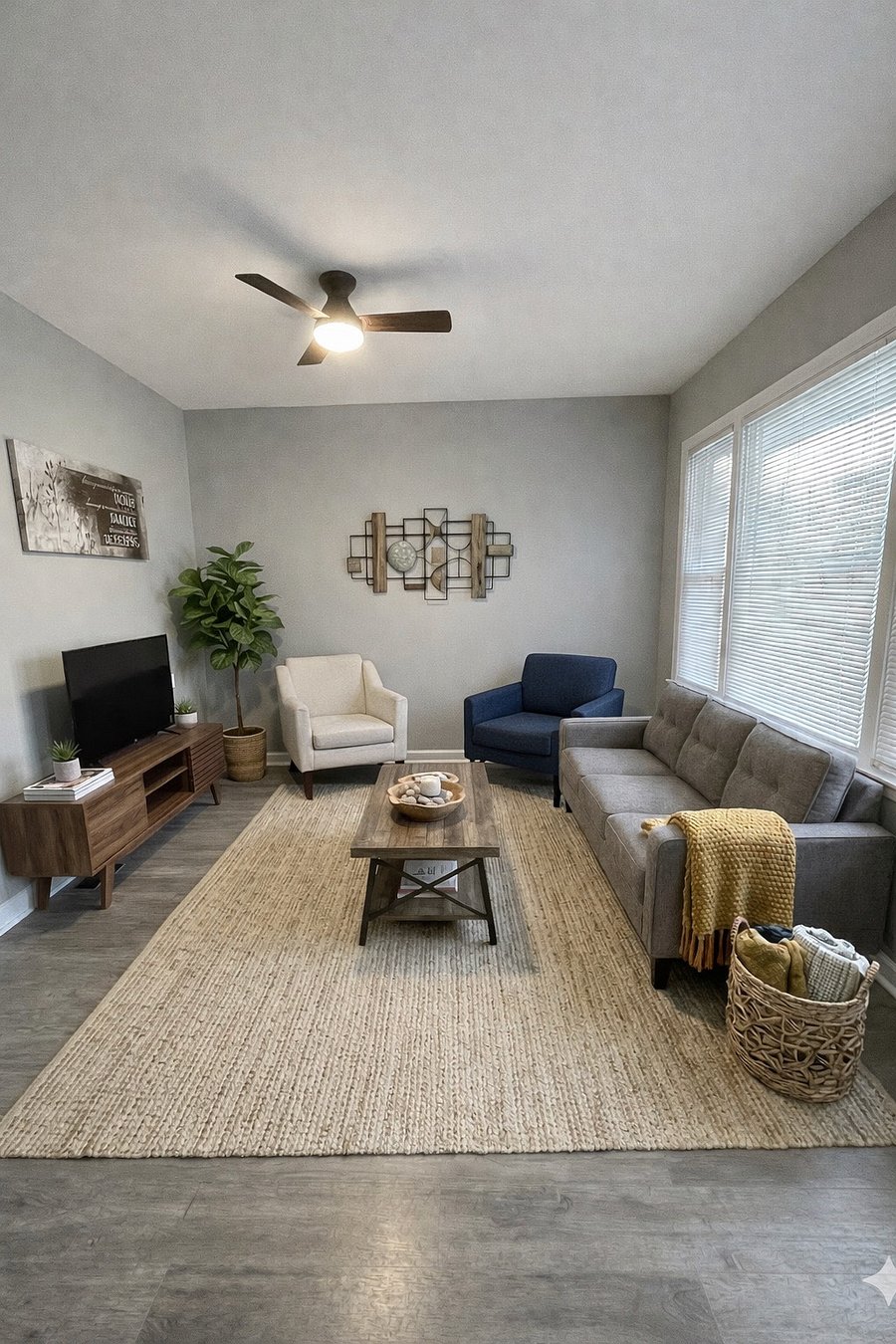 Spacious Living Room - Designed for relaxation after your shift. 