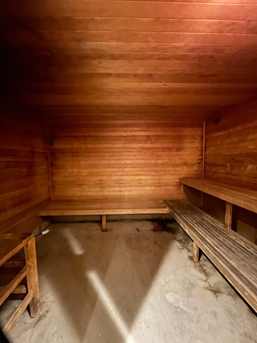 Sauna near pool