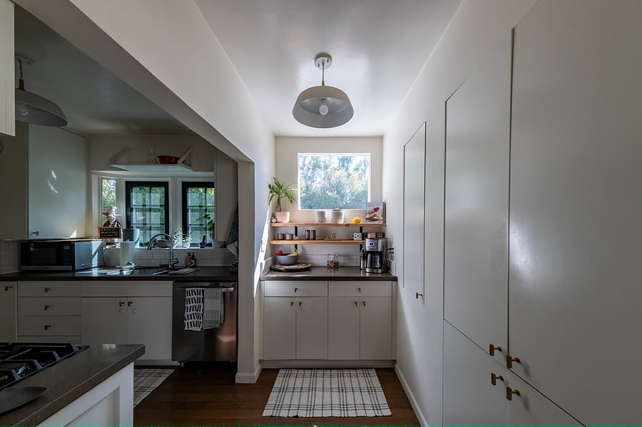 Kitchen with coffee nook.  