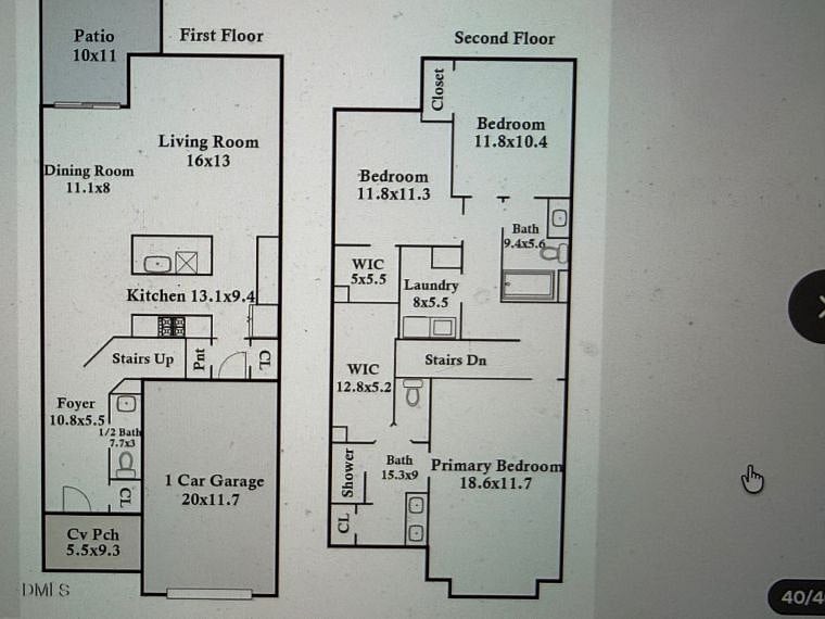 Blueprint of floor plan.