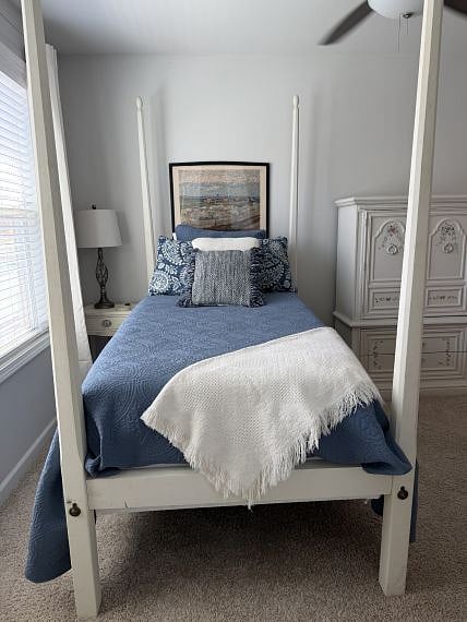2nd bedrm: Brand new twin mattress & bedding.