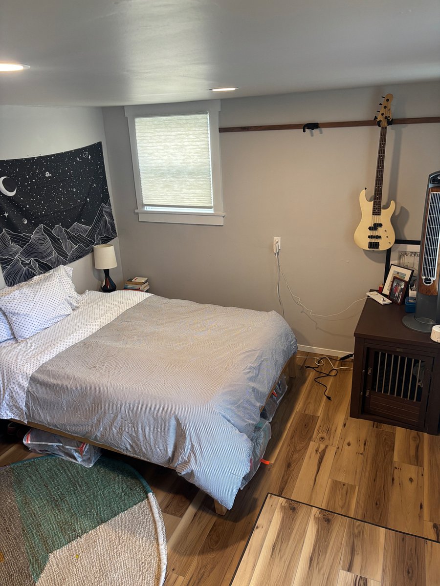 master bedroom opens onto the backyard