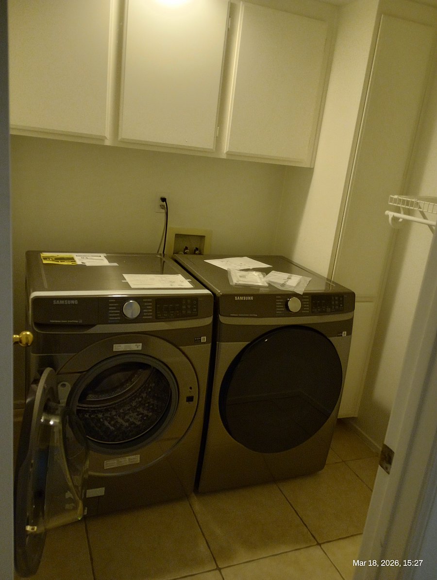 New washer and dryer.