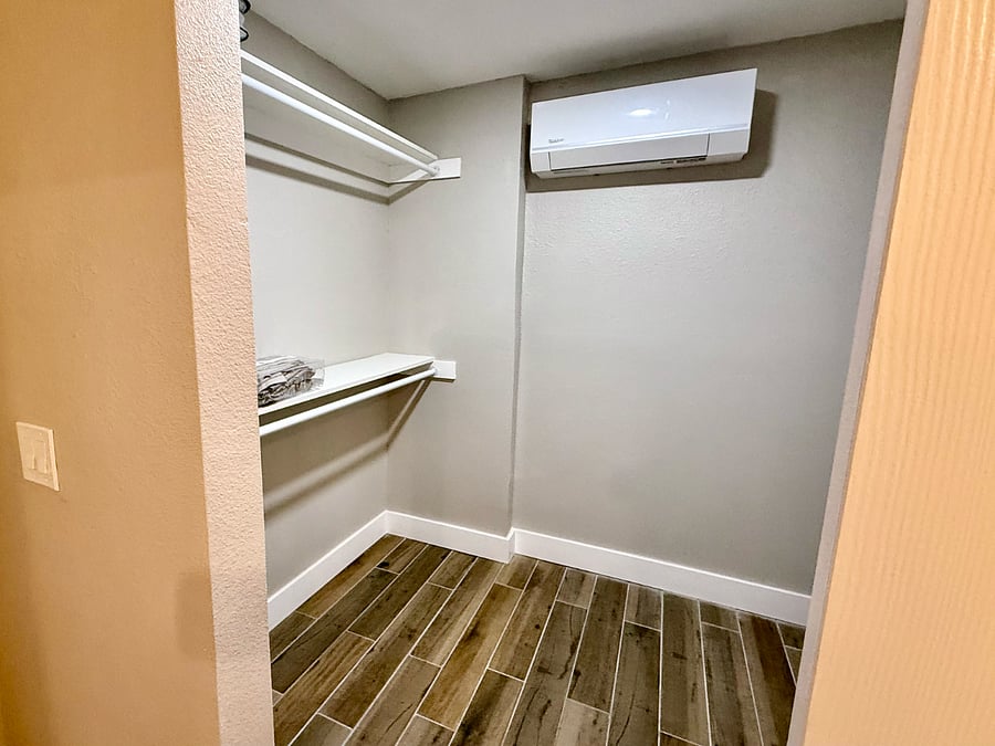 Large walk-in closet. We will be adding a W/D in this closet.
