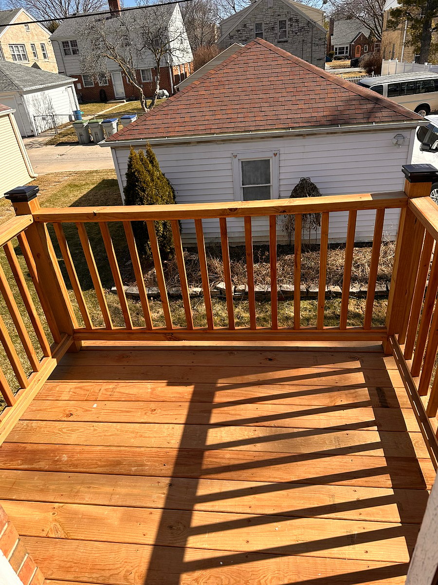 Newly rebuilt private upper deck off of the kitchenperfect for morning coffee or relaxing evenings