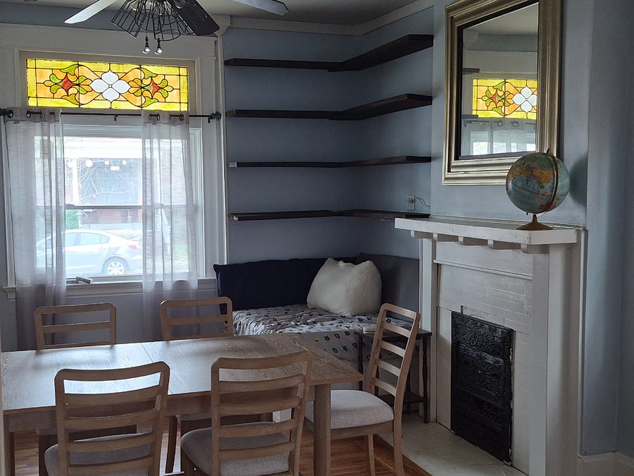 Dining room and reading nook
