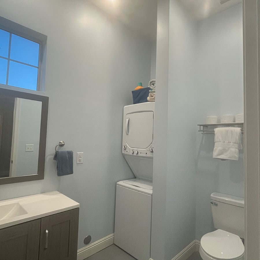 Stackable washer and dryer in-unit