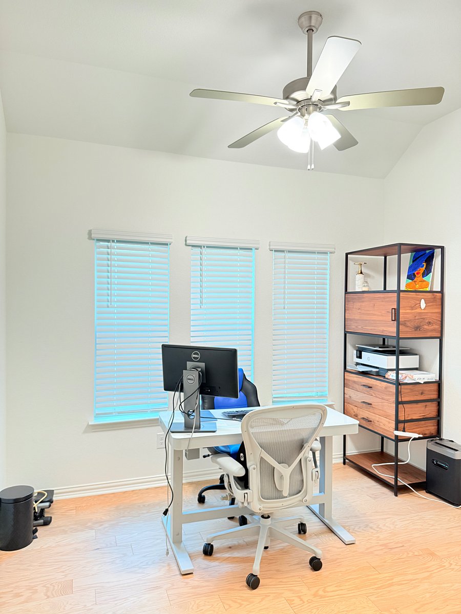 Dedicated office with printer and shredder