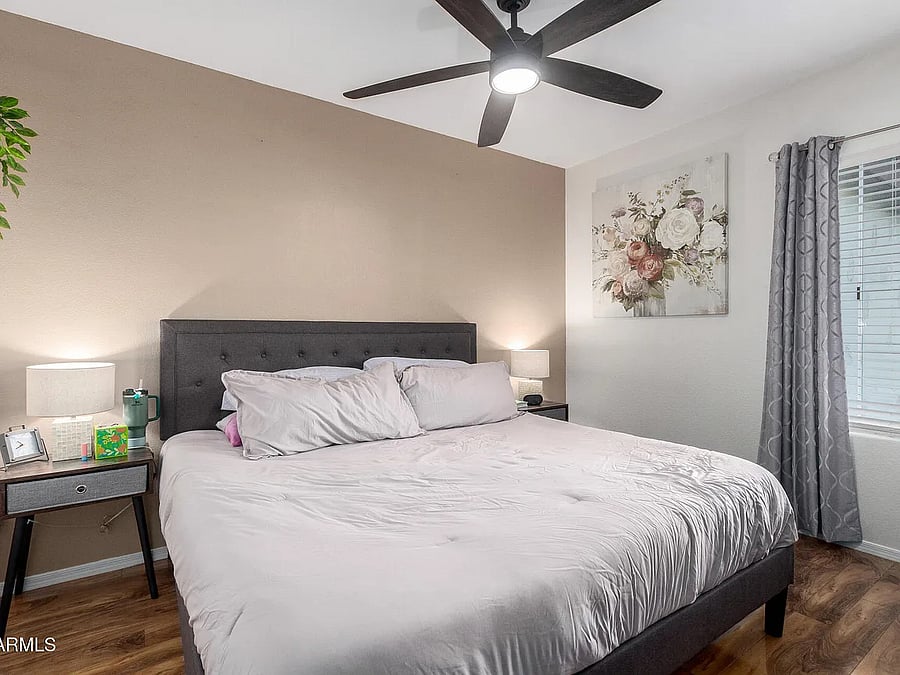 Master bedroom king-size bed