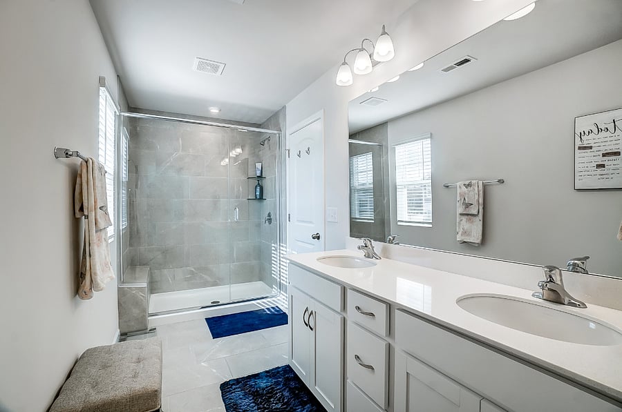 Primary bathroom with walk-in shower