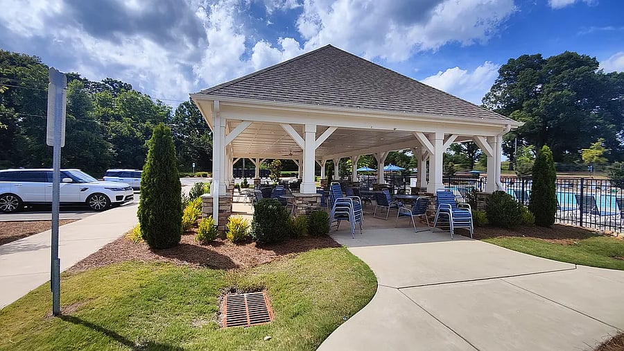 One of two Pavilions with pools