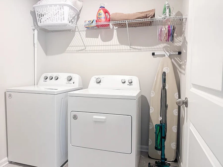 washer and electric dryer