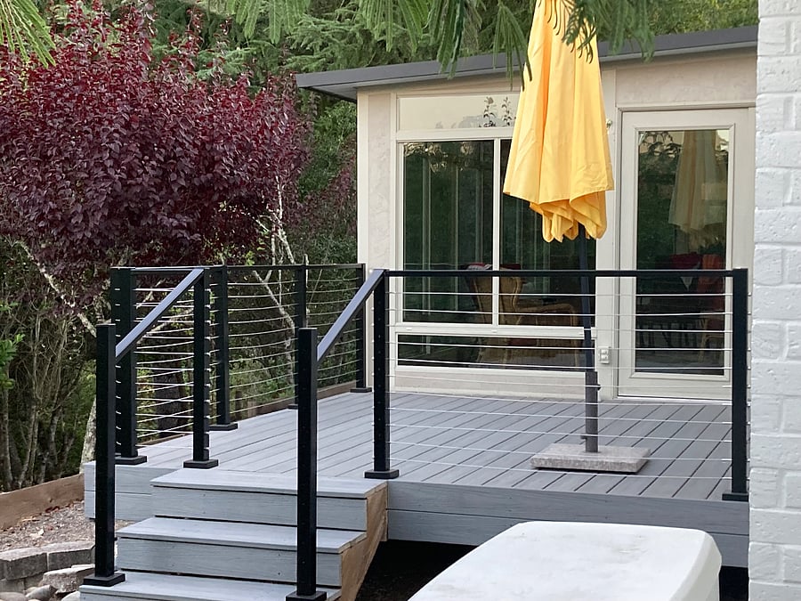 Back deck and Sunroom