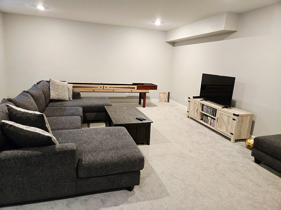Basement entertainment area