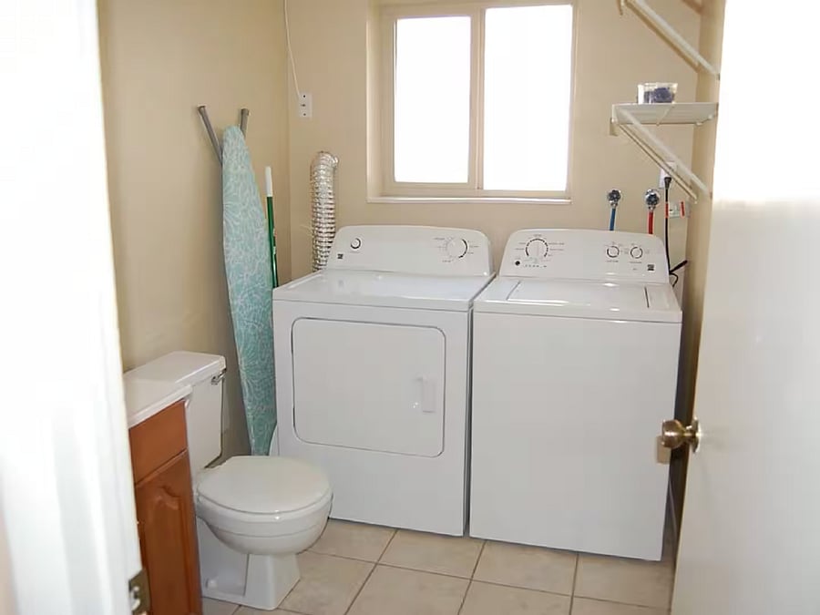 Washer and Dryer w/Half Bath