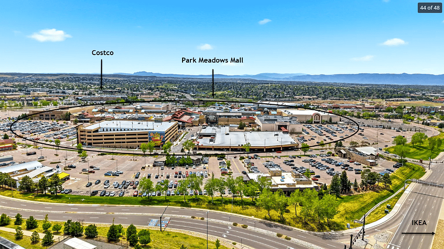 Park Meadows Mall & Costco within walking distance.