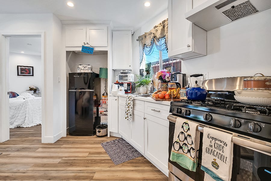 Kitchen is fully stocked with high-quality pots, pans, and all the cooking utensils & appliances you'll need.