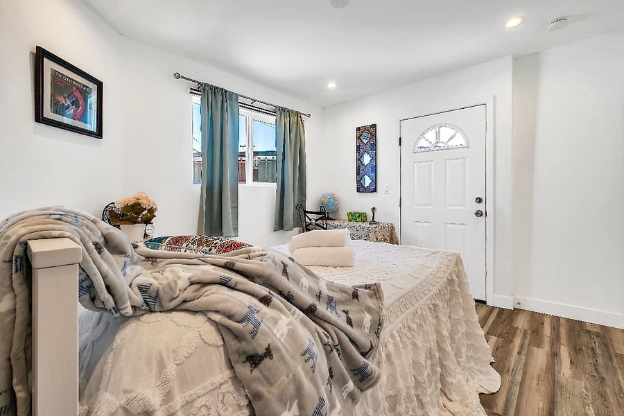 Drift off to sleep on a new comfortable mattress and fresh linens.