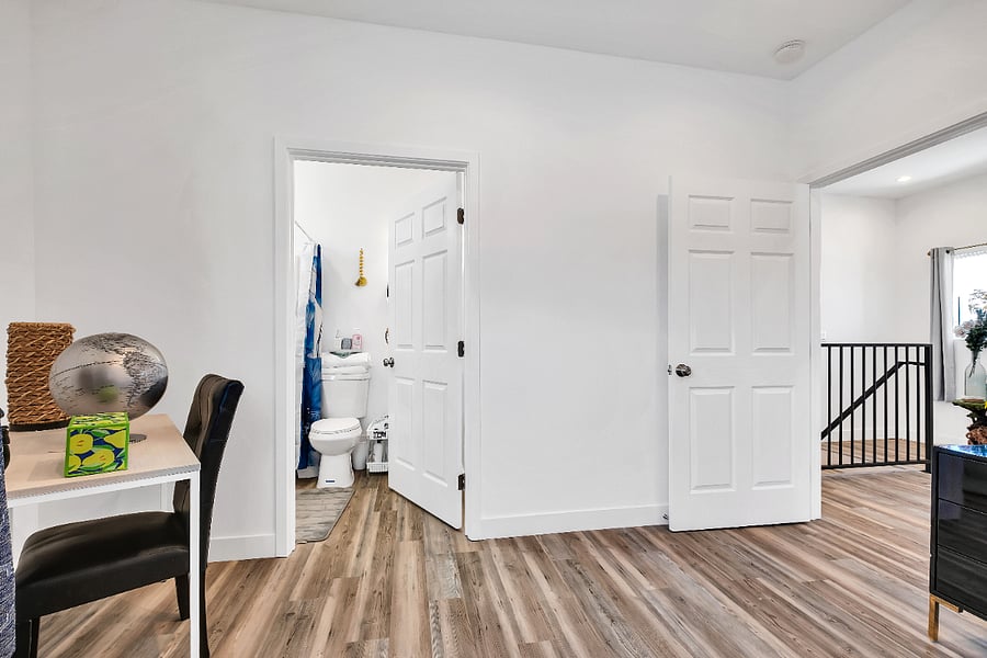 Need to catch up on emails? Enjoy a private, quiet desk area tucked away in the corner of the bedroom