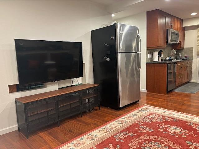 Living Room/ Kitchen and Dining TV and Frig Area