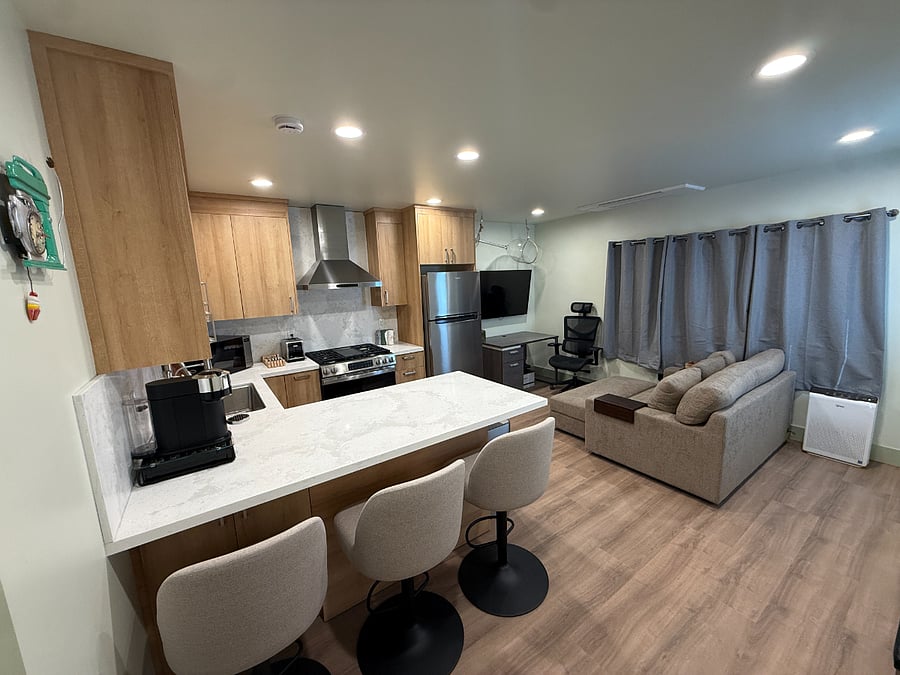 Open Floor Plan View from Bedroom Entrance