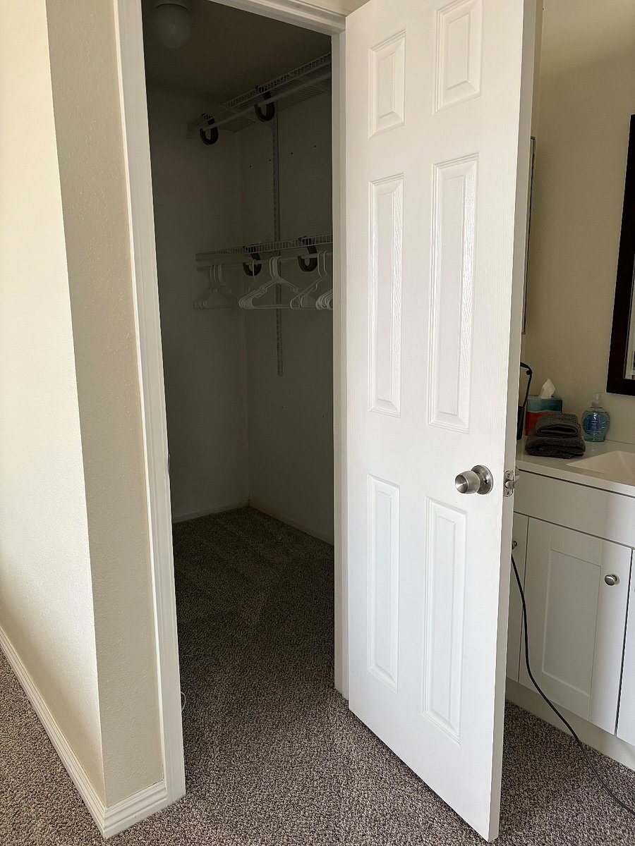 Large walk in closet located in the master bedroom.