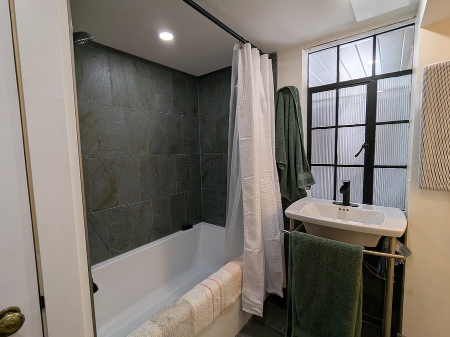 full bathroom on lower level