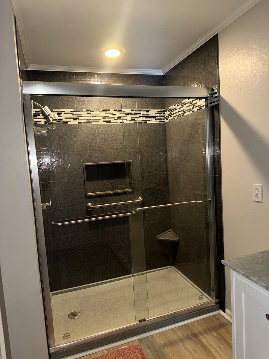 brand new shower in master bedroom