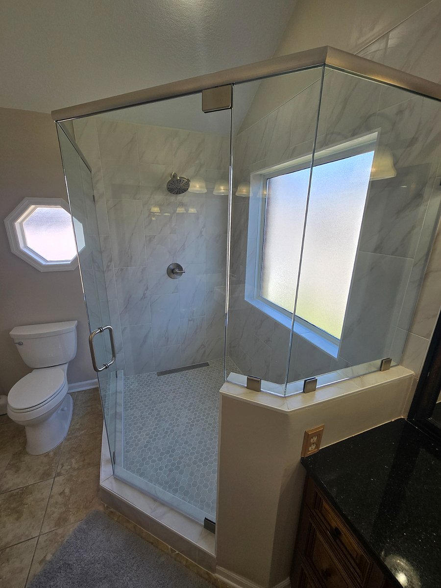 Brand New Walk-in Shower in Main Bedroom