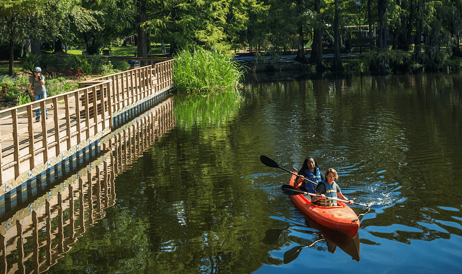 Greenfield Lake - Kayak & Paddleboat rentals. 1 block away