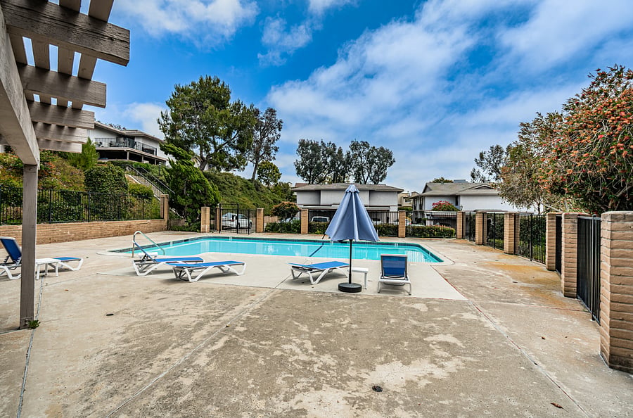 Community Heated Pool just steps away