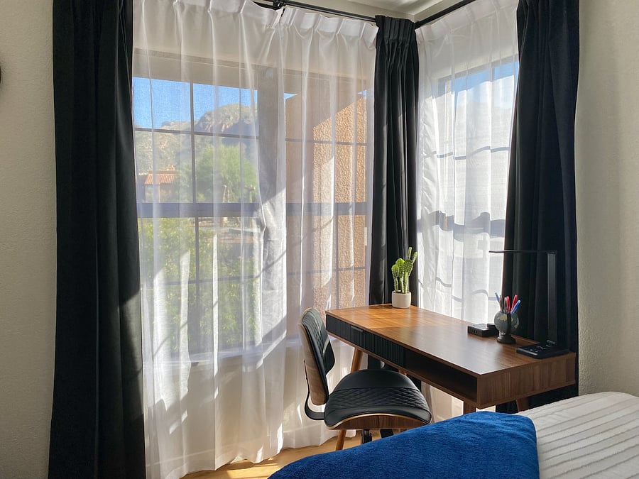 Stay on top of emails, join virtual meetings, or tackle your to-do list with mountain views right outside your window.