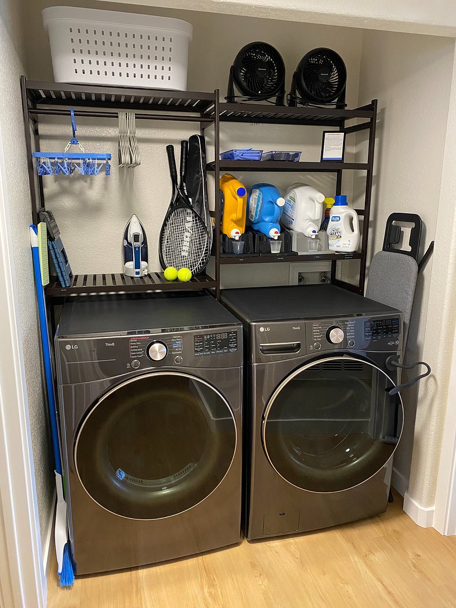 Whether you're refreshing clothes after a day of adventure or preparing a wrinkle-free outfit for a wedding or graduation, this well-stocked laundry nook helps everyday tasks feel effortless.