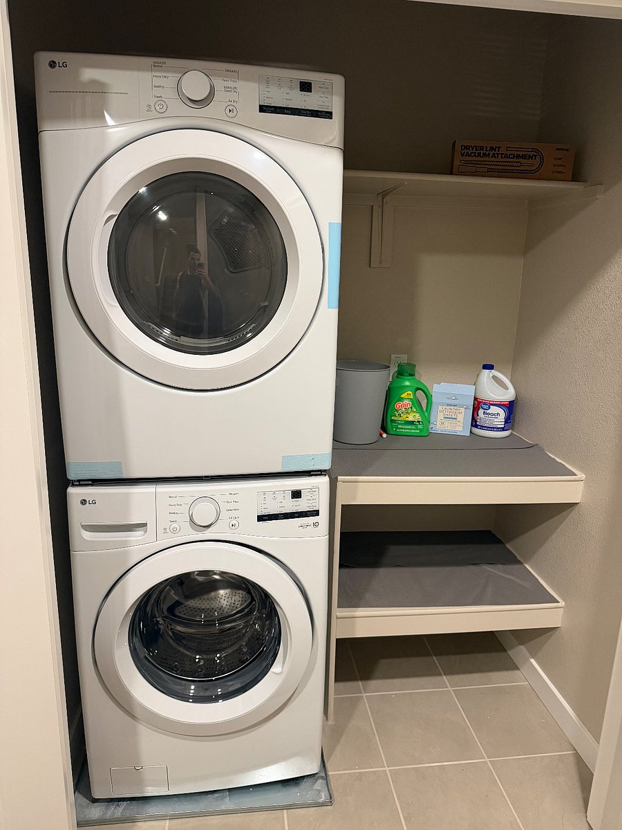 Stackable Washer and Dryer Roof