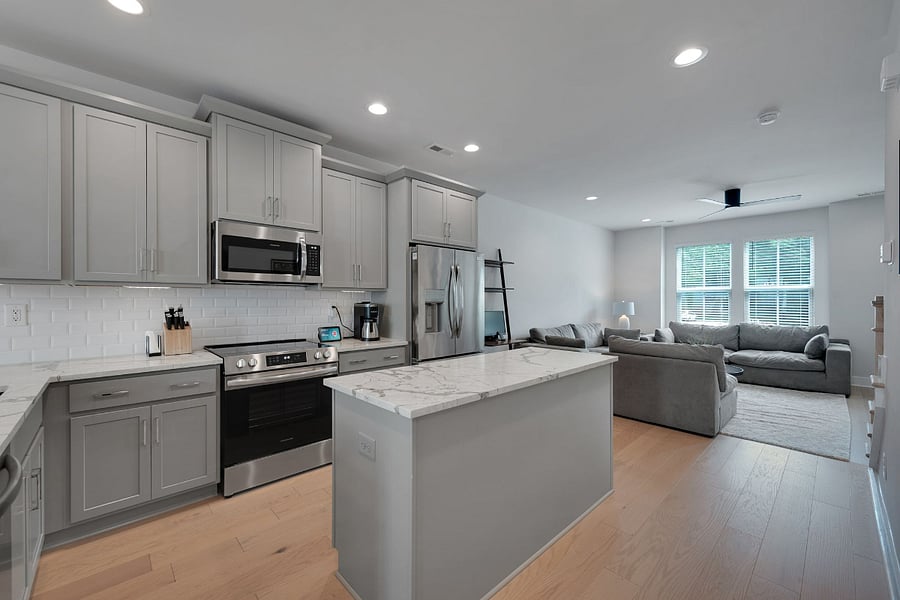 Kitchen Area Looking Into Living Area
