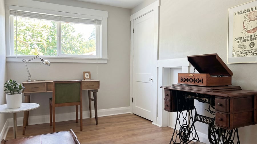 Office Space with Record Player