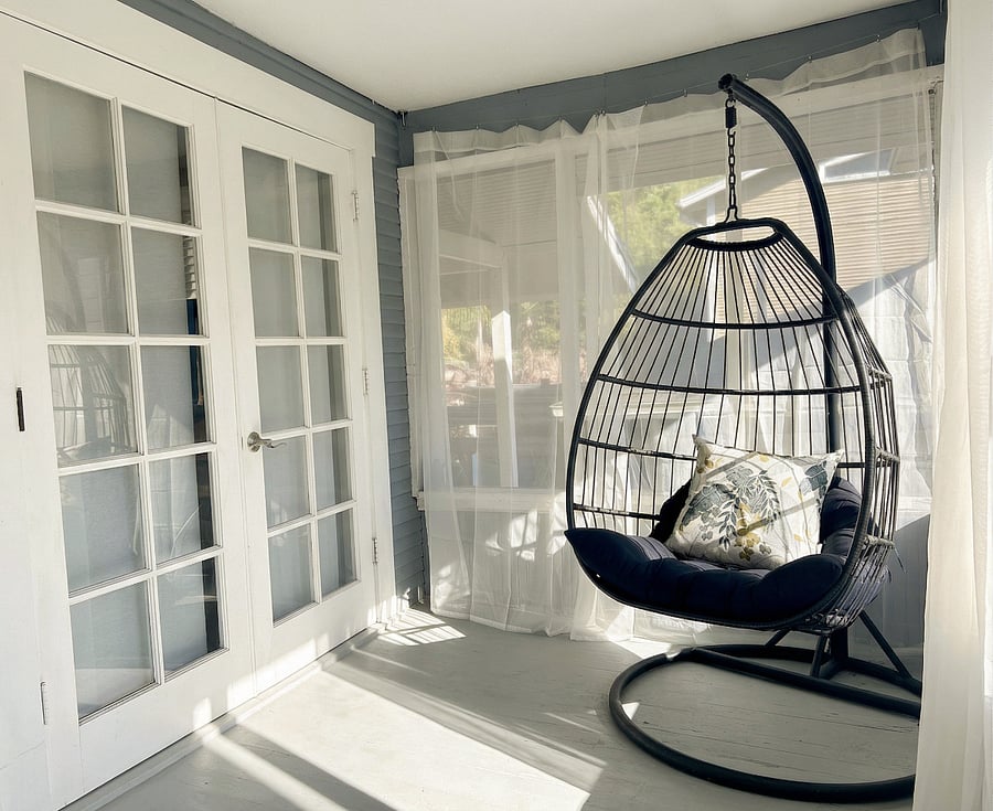 Patio with Hanging Chair