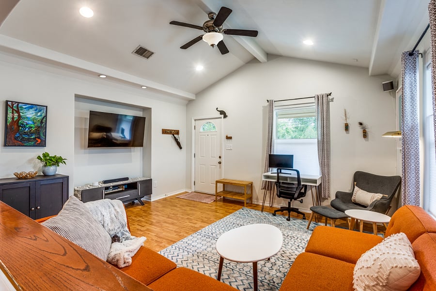 View of the living area.