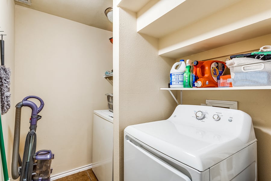 Dedicated laundry room off of the kitchen.