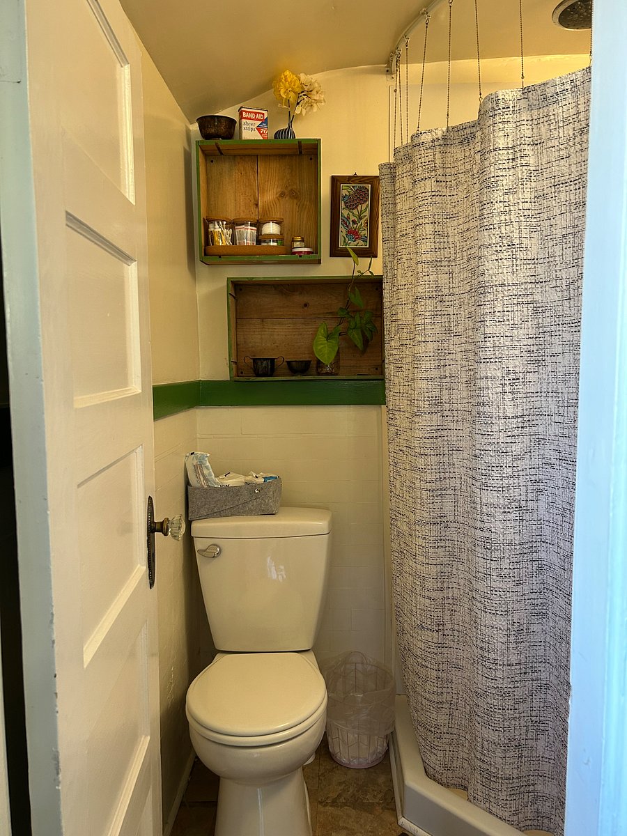 Smaller bathroom with shower