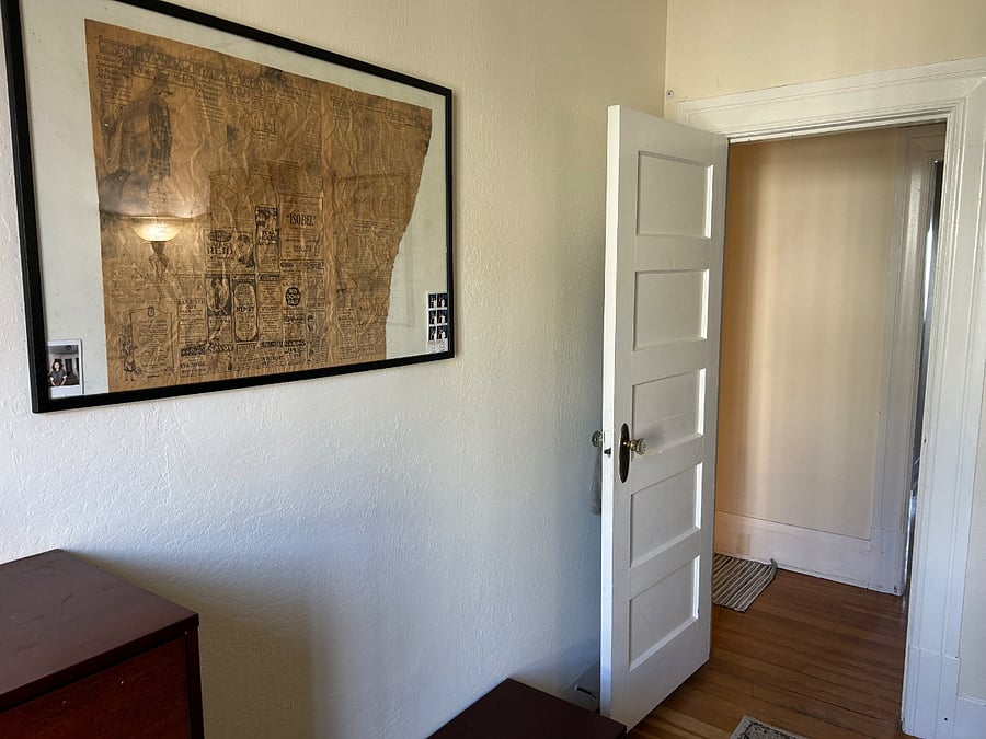View into hall from bedroom