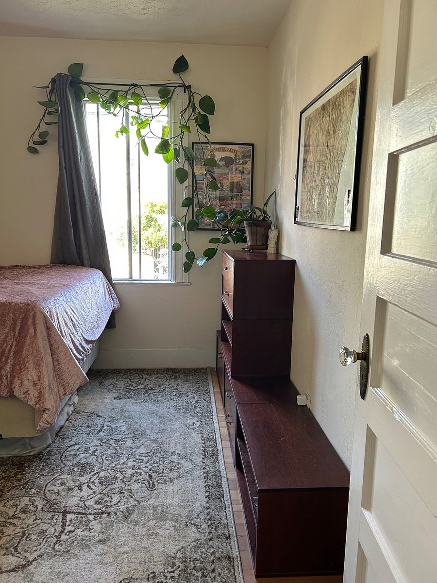 Bedroom window and drawers