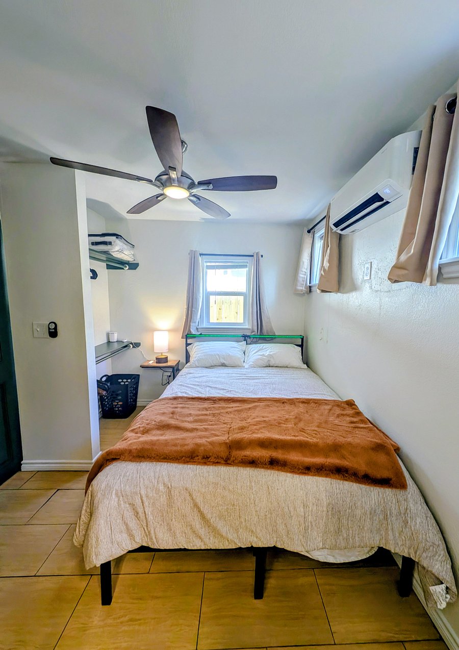 Bedroom with brand new mini-split that cools and heats the entire space