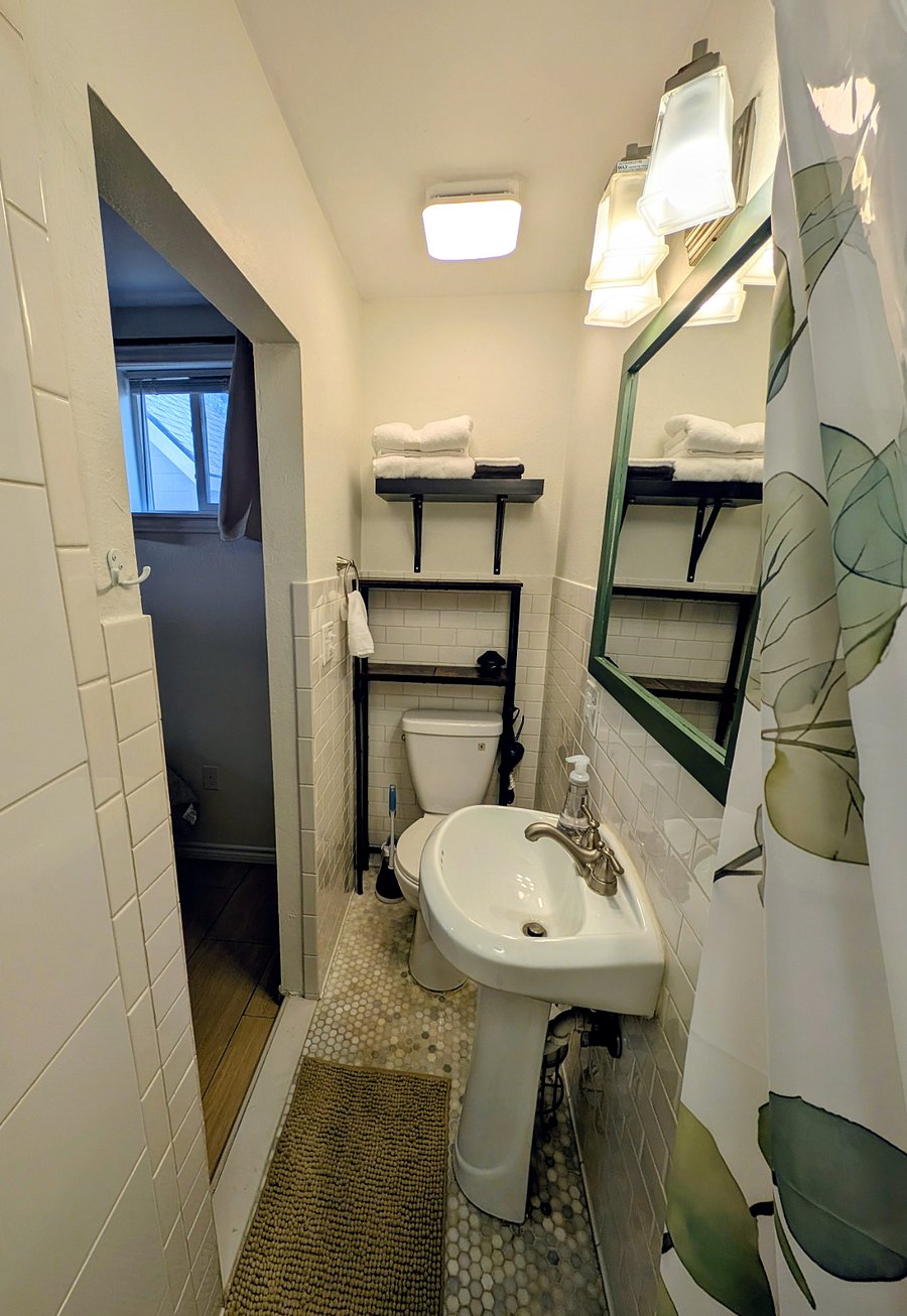 Shelves for additional bathroom storage