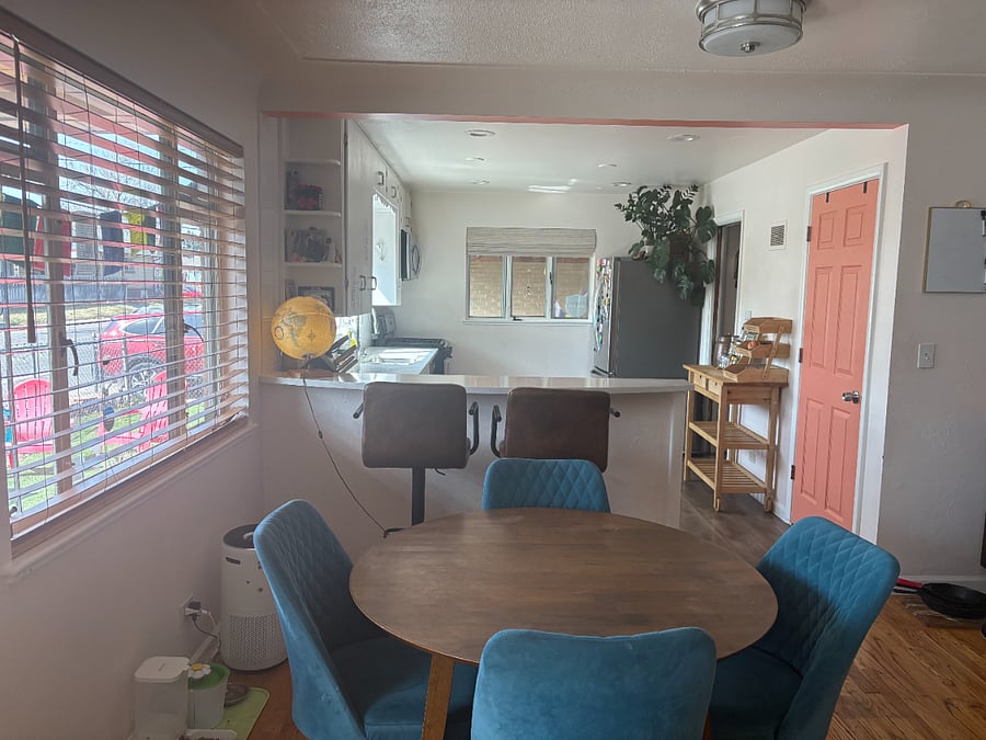 kitchen and dining area make for a lovely time for cooking, meals and connection!
