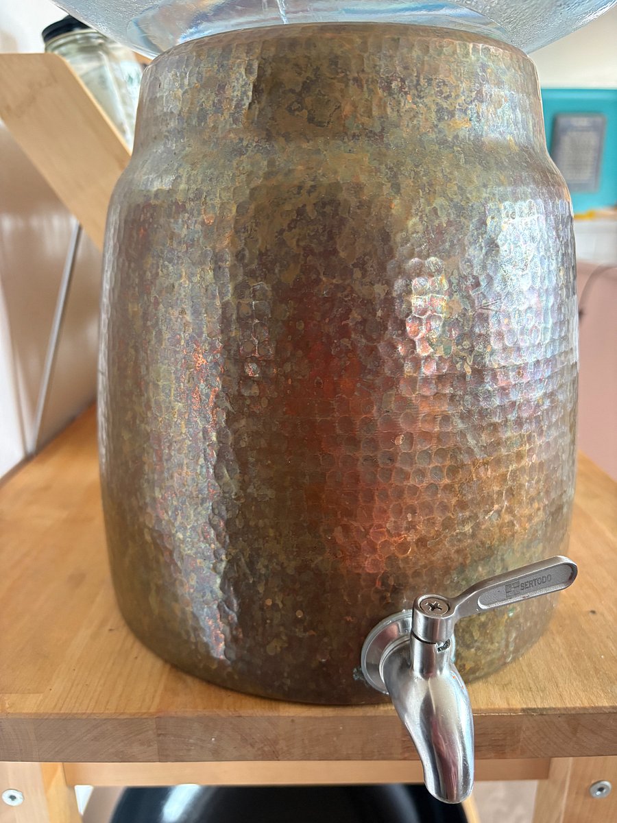 Special copper water filter/holder for your delicious and extra healthy water!