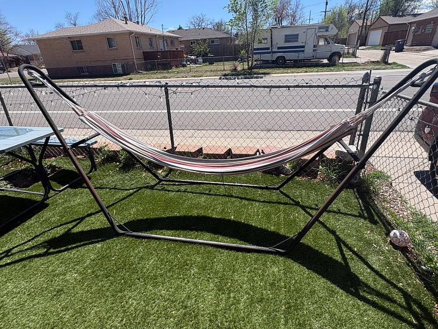 fun hammock for outdoor lounging!